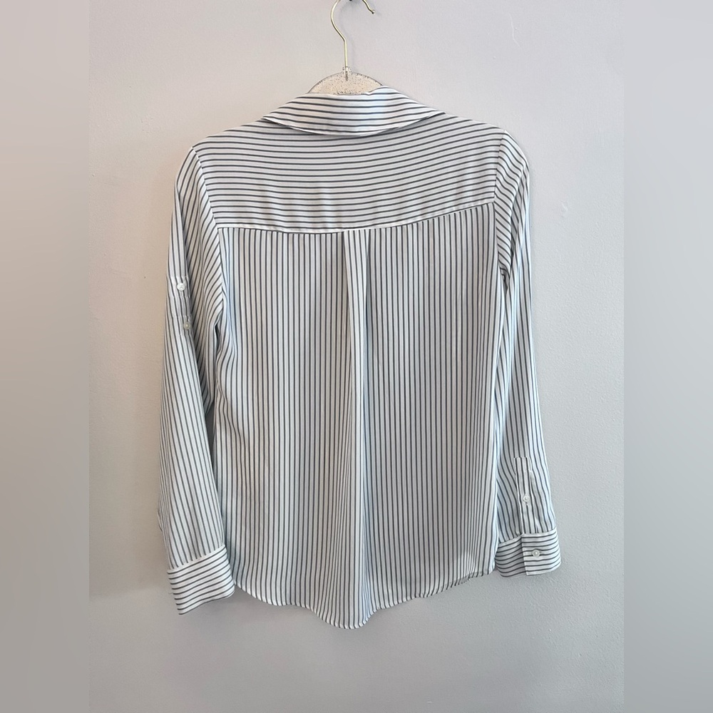 EXPRESS Striped Button Down Blouse - image 4